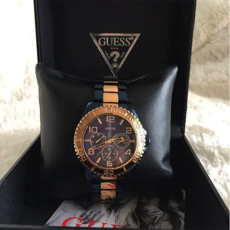 Guess BFF Blue Dial Dual-tone Fashion Ladies Watch- W0231L6